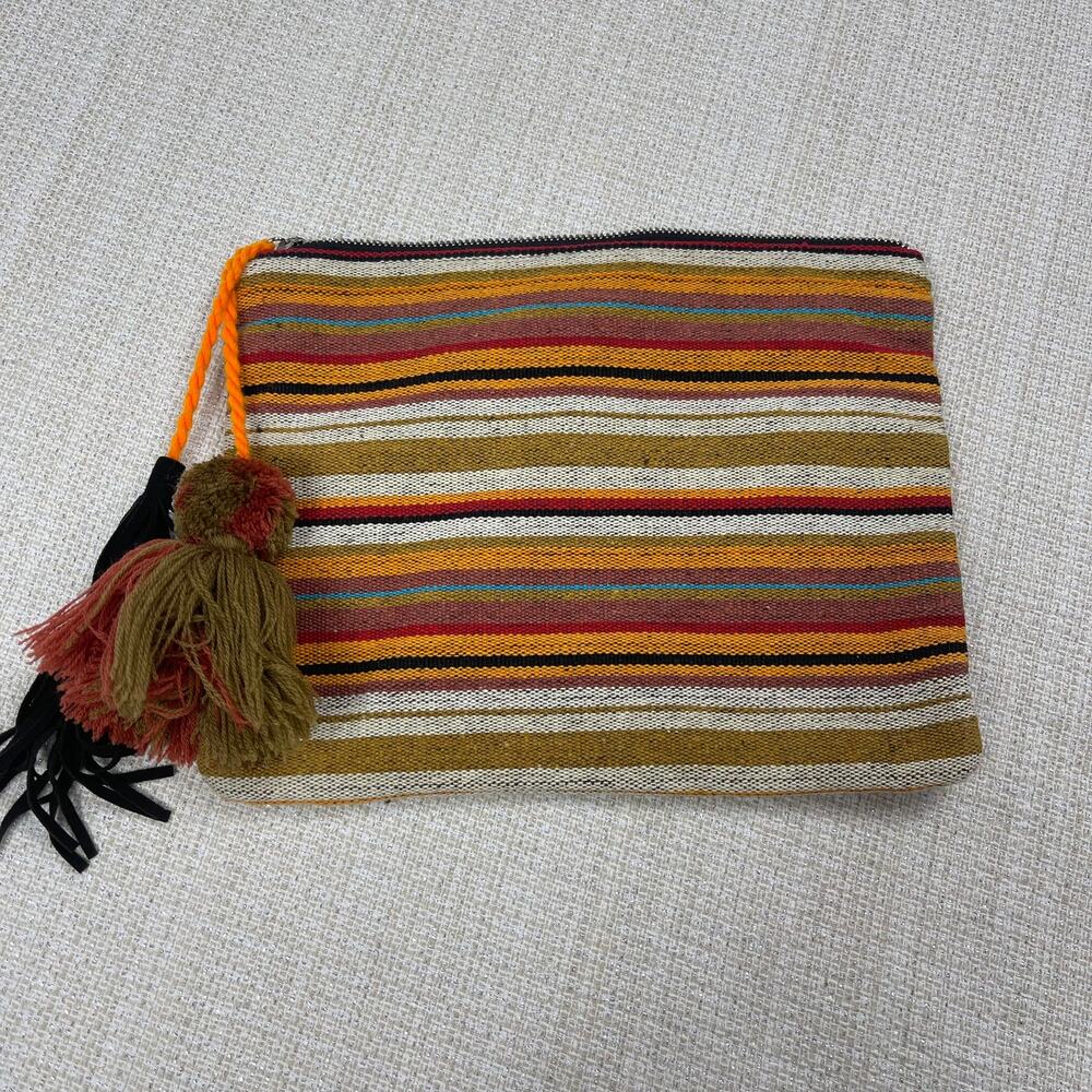 Bay‎ Sky Woven Zipper Bag Travel Cosmetic